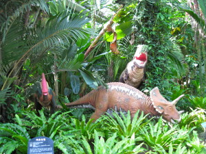 Jungle "fauna" in the indoor jungle room at Yoemiji.