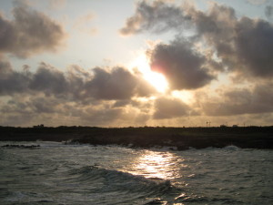 A nice way to end the evening and the post. Sunset over the rolling waves. Island life is pretty nice. :)