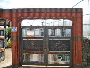 A lot of nicer homes and guest houses around here have beautiful metal gates like this one we saw along our trail.