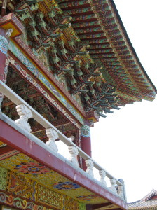 Some of the beautiful intricate painting on the guard tower.
