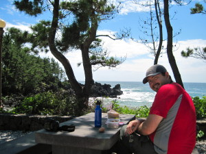 A beautiful lunch spot overlooking part of the columnal cliffs. Amazing day for a hike!