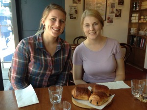 Saturday we woke up a stumbled into a little French bakery for breakfast and fresh-from-the-oven chocolate croissants!