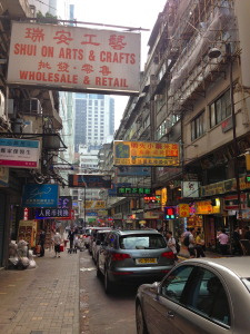 Our neighborhood. Buildings! Cars! People! Signs! So much happening in so little space.