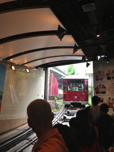 Our cable car to take us up Victoria's Peak.