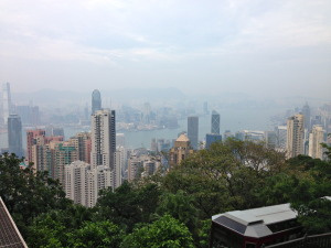 City view from the peak. Foggy, but lovely.