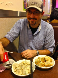 It was a LONG walk down the mountain, but we rewarded ourselves with hot dumplings in a TINY shop. Delish.