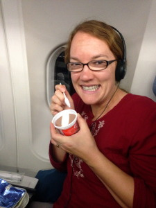 Ice cream on an airplane!